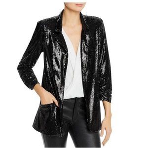David Lerner hailey oversize sequined blazer black